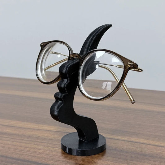 Minimalist Human Profile Eyeglass Holder 3D Printed
