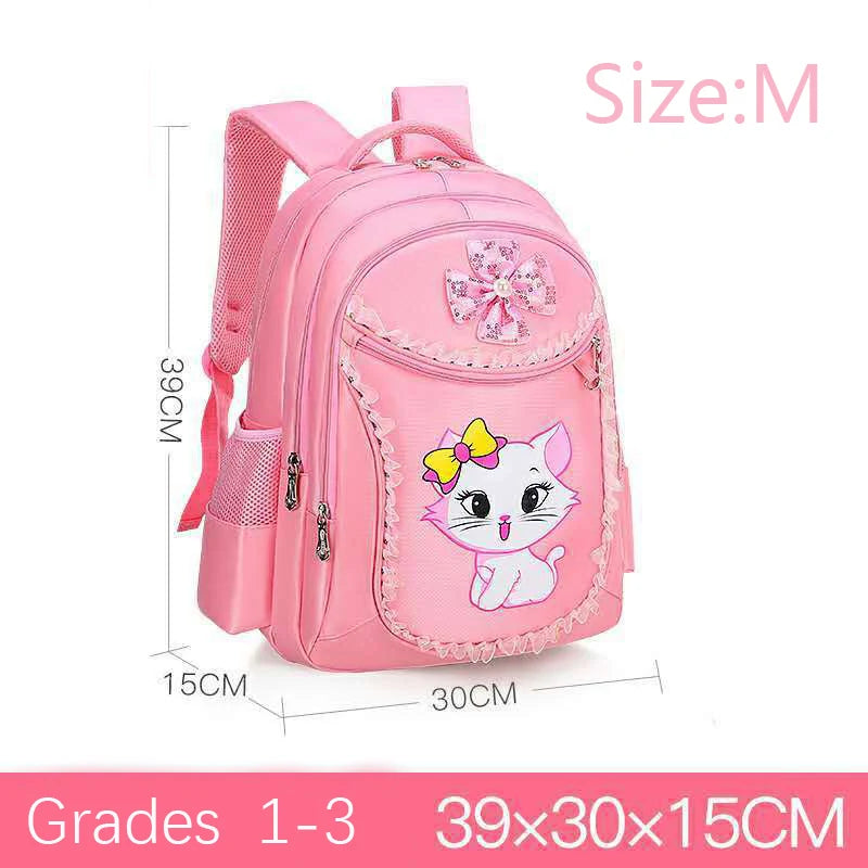 Backpack Pink Cute Cat Kindergarten Kid School Bag