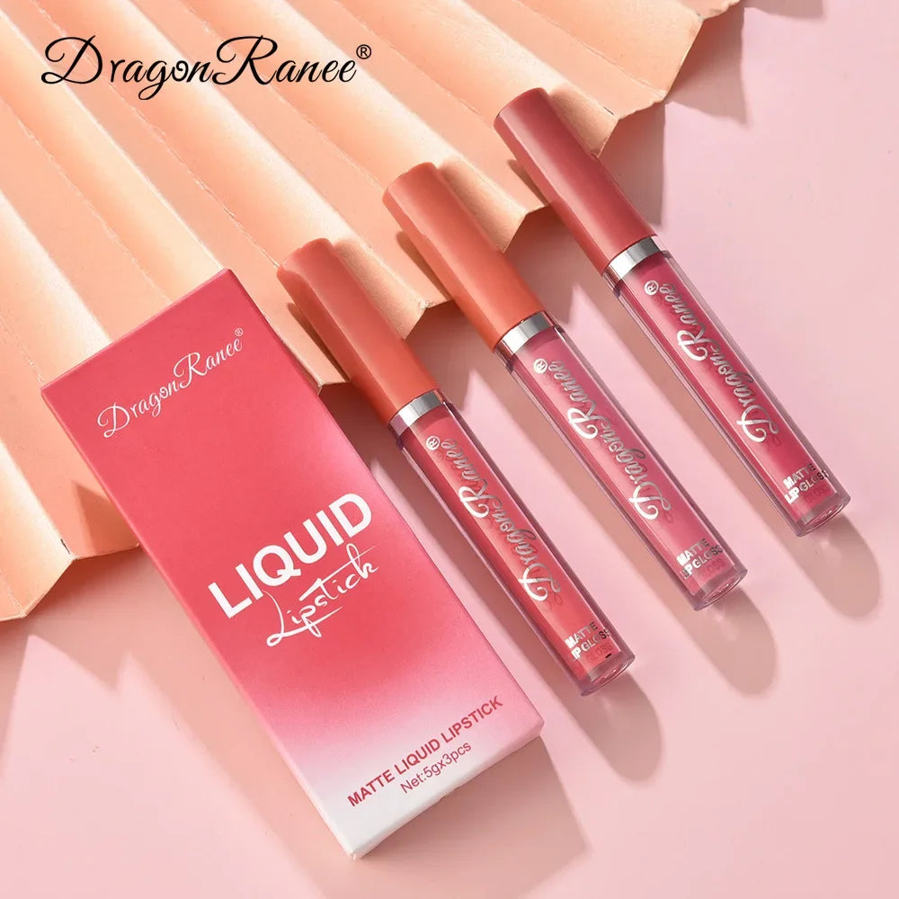 3 PCS Liquid Lipsticks Set Long Lasting Make Up
