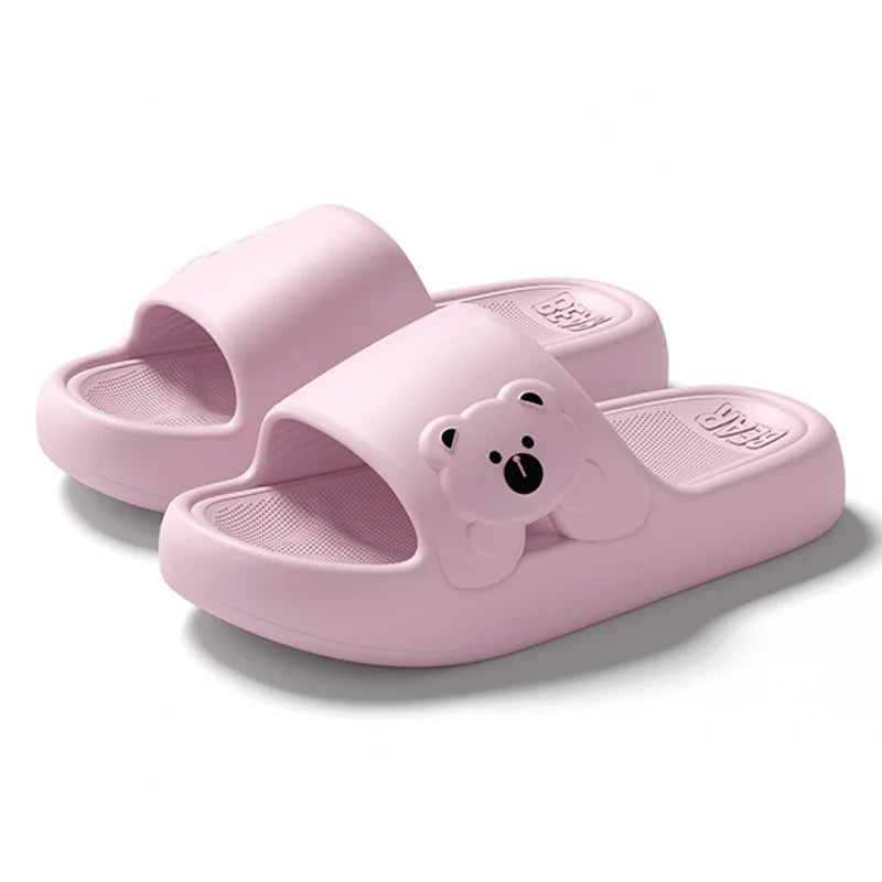 DANA Indoor Soft Sole Cartoon Bear Slippers
