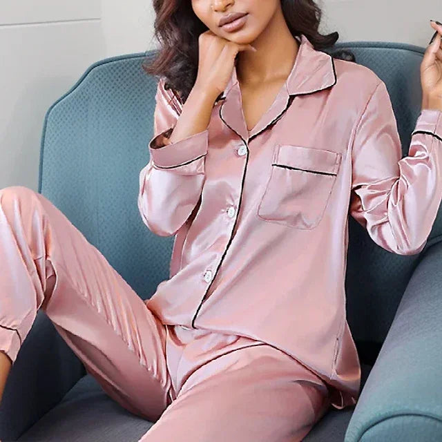 Silk Satin Sleepwear Pyjamas Set