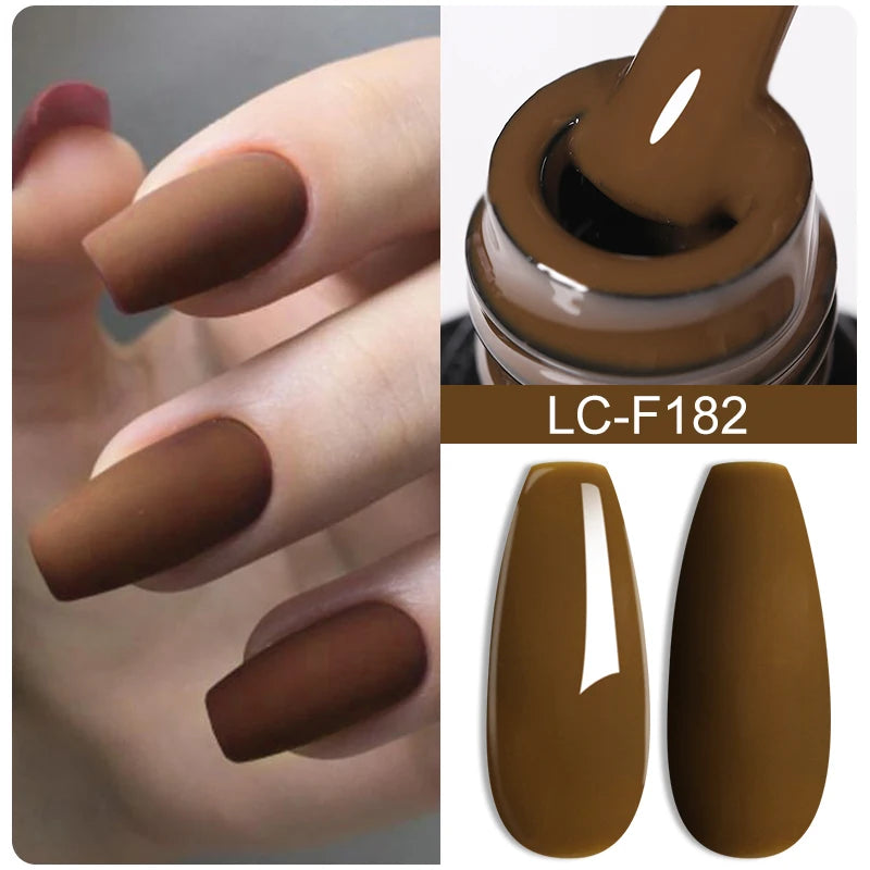 Coffee Brown Color Gel Nail Polish