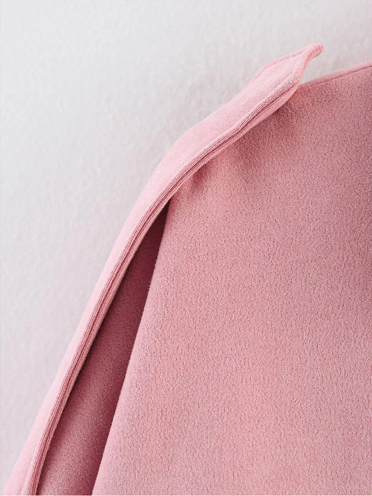 Suede Bomber Long Sleeve Zipper Oversize Solid Bomber Coat Jacket