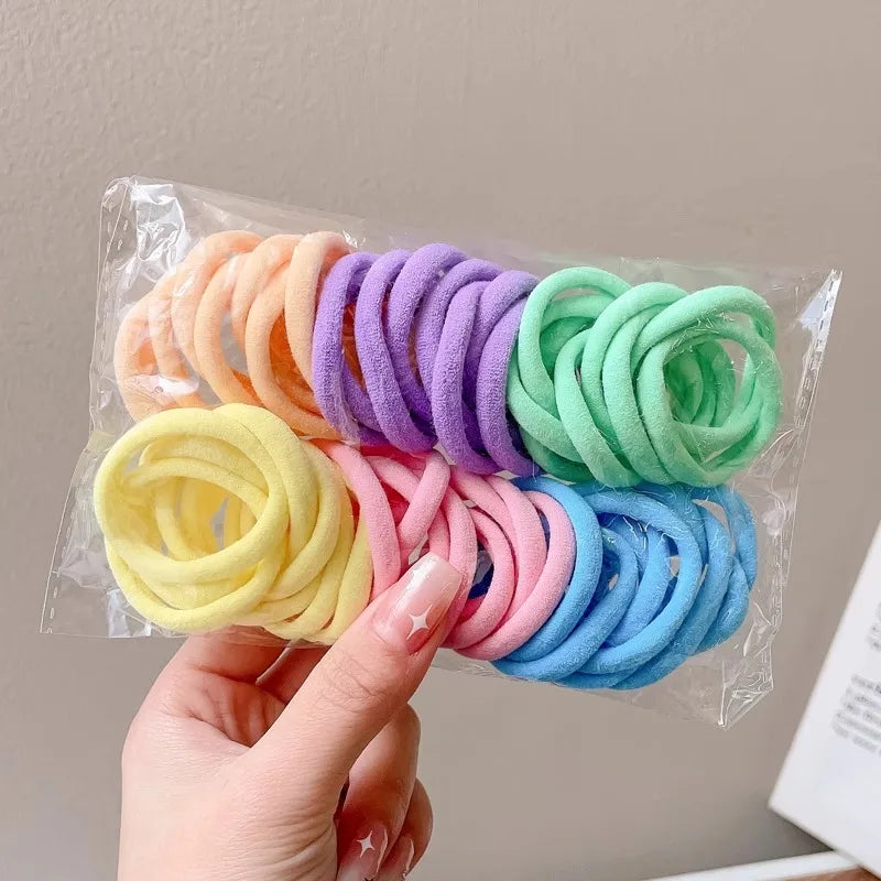 50PCS Colorful Ealstic Nylon Hair Bands