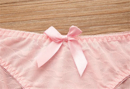 Girl Sweet Wireless Bra Lace Bows Underwear Sets