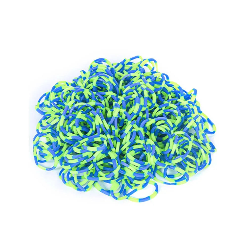 600pcs Elastic Colorful Rubber Loom Wristbands Weaving DIY Craft