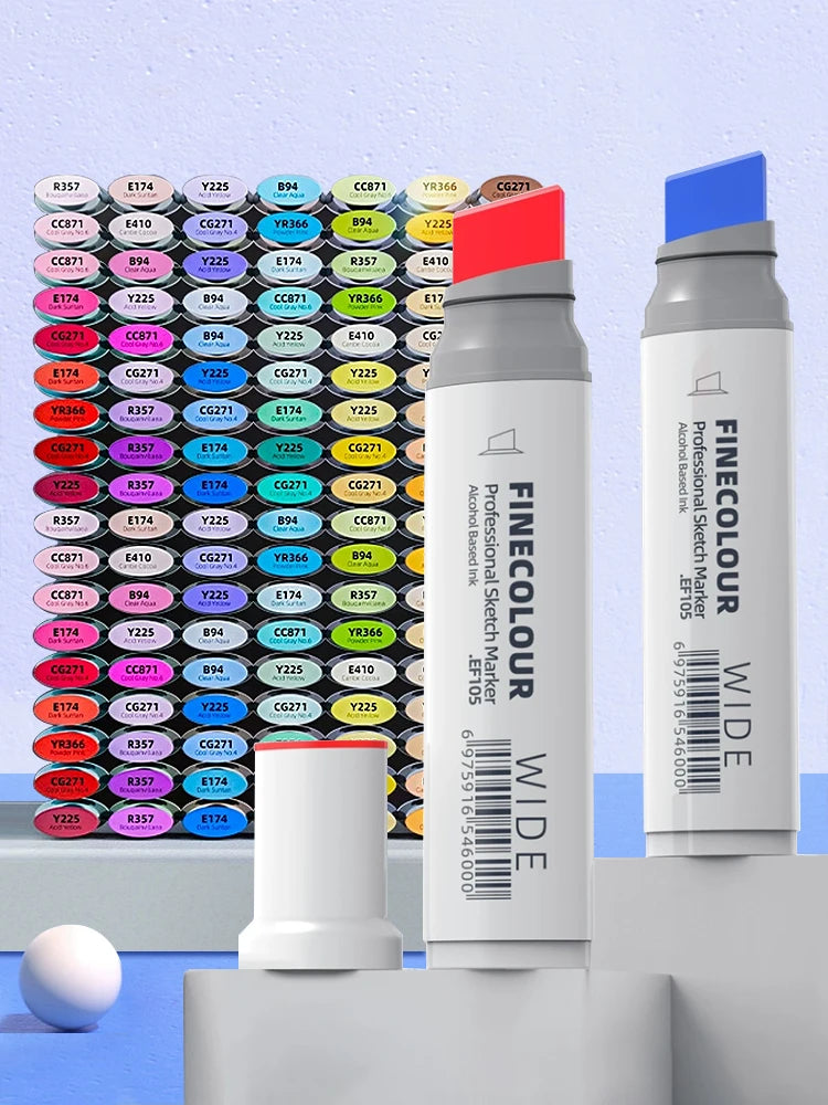 Finecolour 20mm Wide Markers Alcohol Line Sketching Art Markers Pen