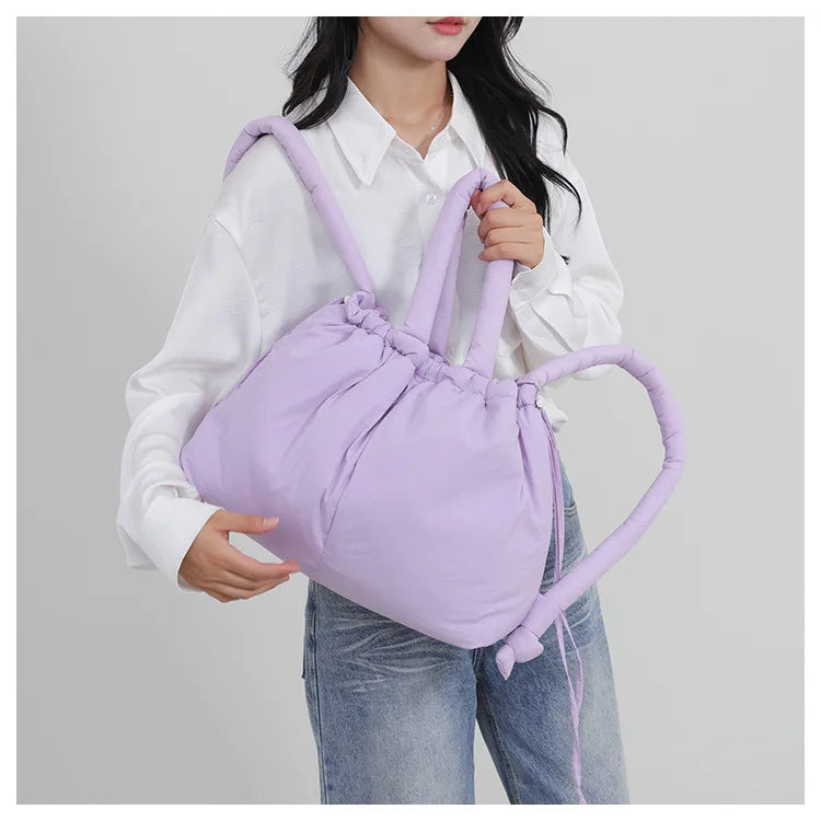Down Padded Jacket Single Shoulder Tote Bag