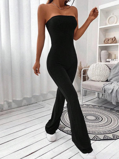 Drawstring Waist Jumpsuit Pants