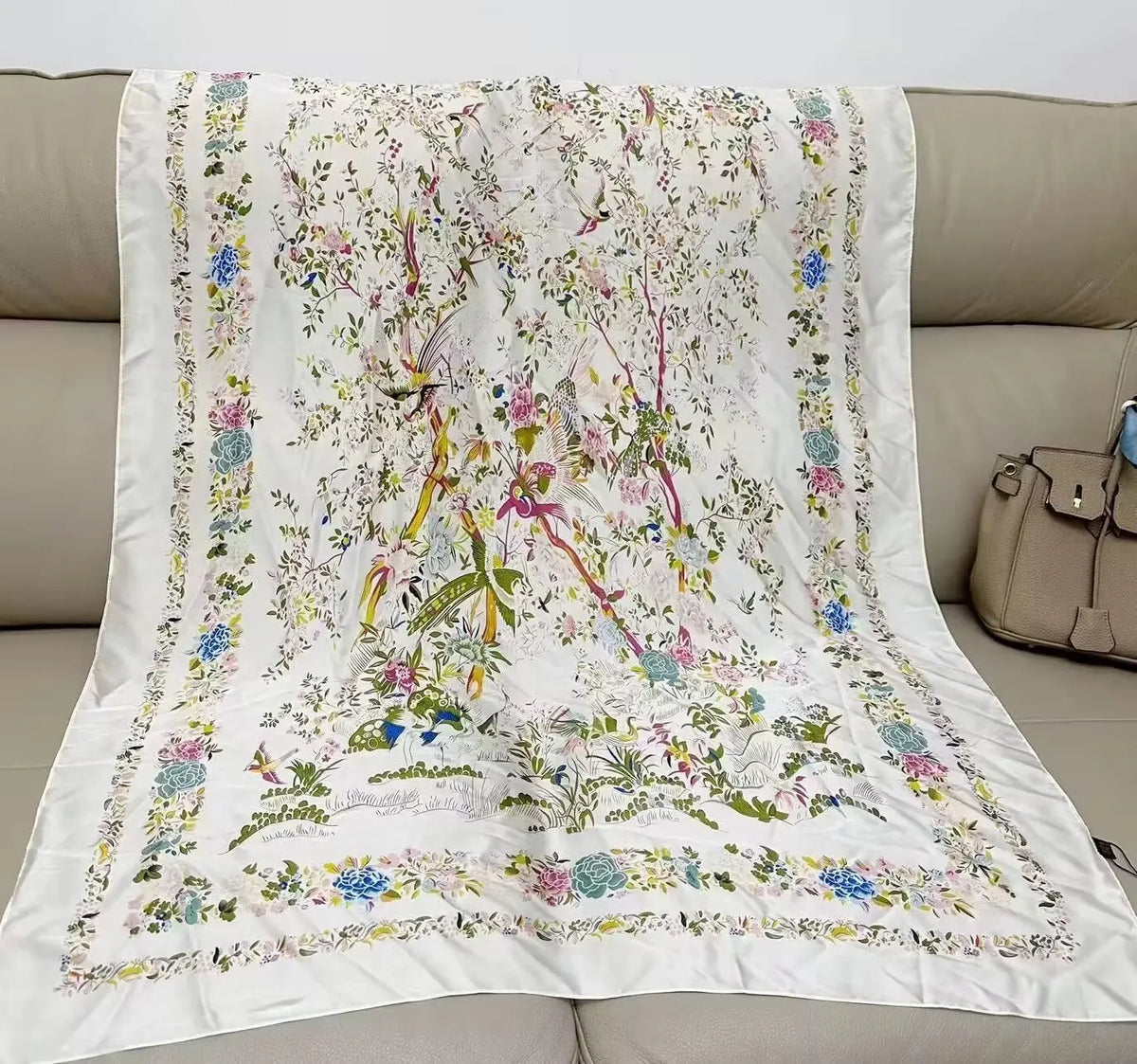 180*90cm Luxury Classic Sun Protection Silk Scarves Silk Shawl