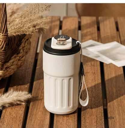450ML Thermos Water Bottle Smart Display Temperature Stainless Steel Mug