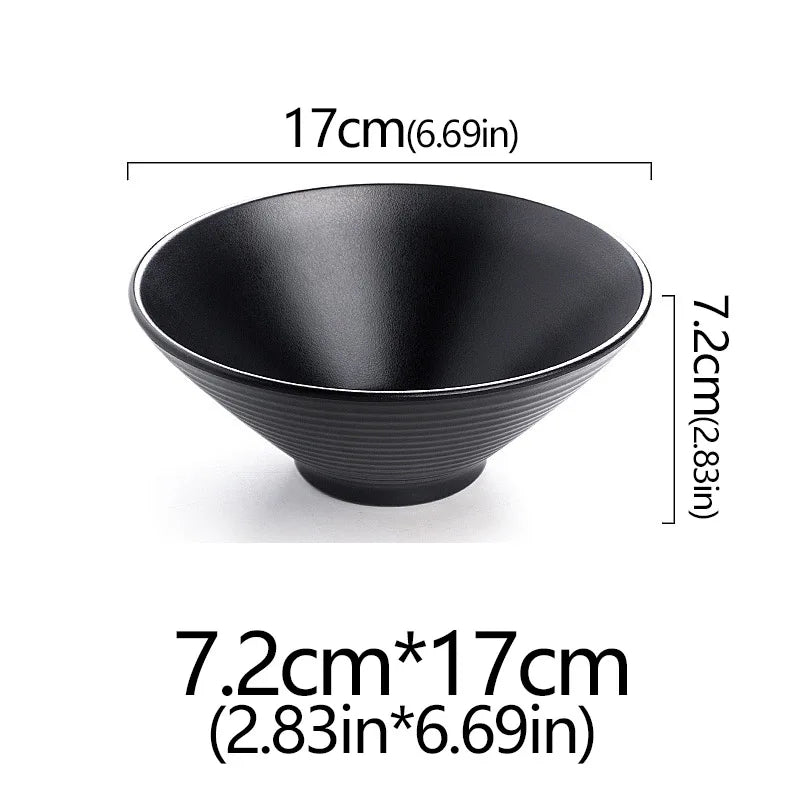 Frosted Melamine Ramen Bowl Imitation Porcelain