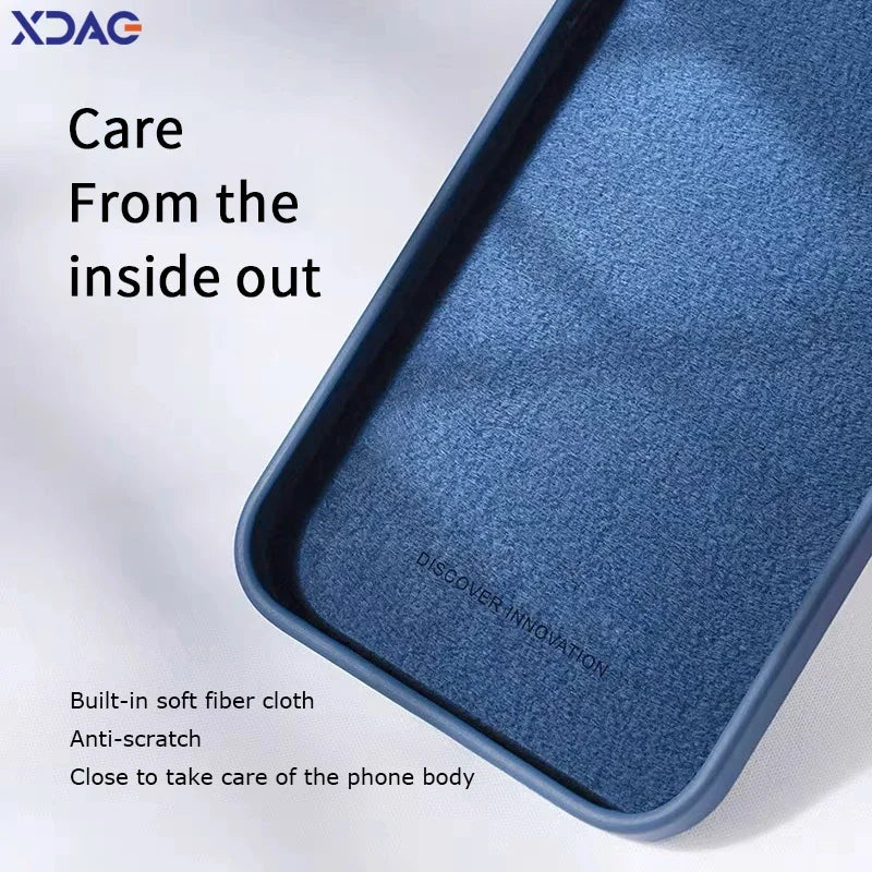 Angel Eyes Liquid Silicone Phone Case for iPhone X XR XS Max Full Protective Soft Waterproof Mobile Cover