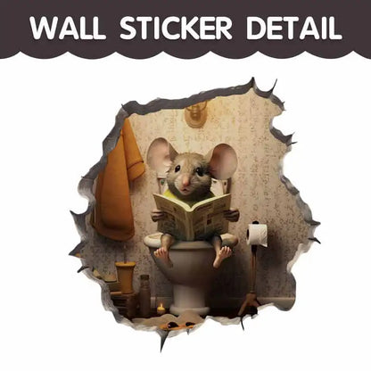 Cartoon Cute Little Mouse Hole Wall Stickers