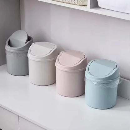 1pc-Mini Desktop Bin Small Trash Can Tube