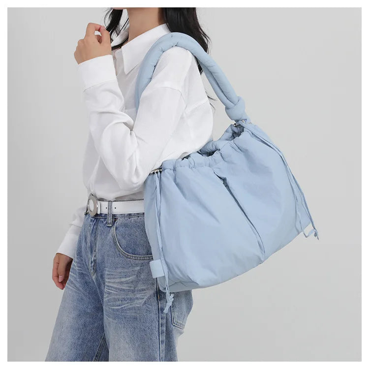 Down Padded Jacket Single Shoulder Tote Bag