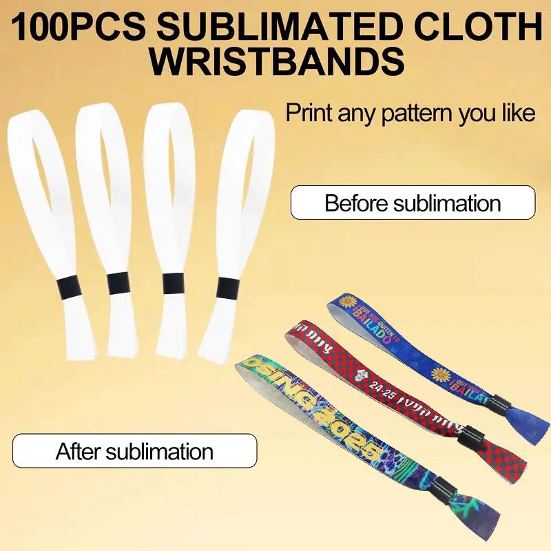 100pcs Cloth Event Wristbands Cloth Party