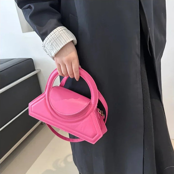 Pu Leather Elegant Tote Versatile Vintage Small Square Bag