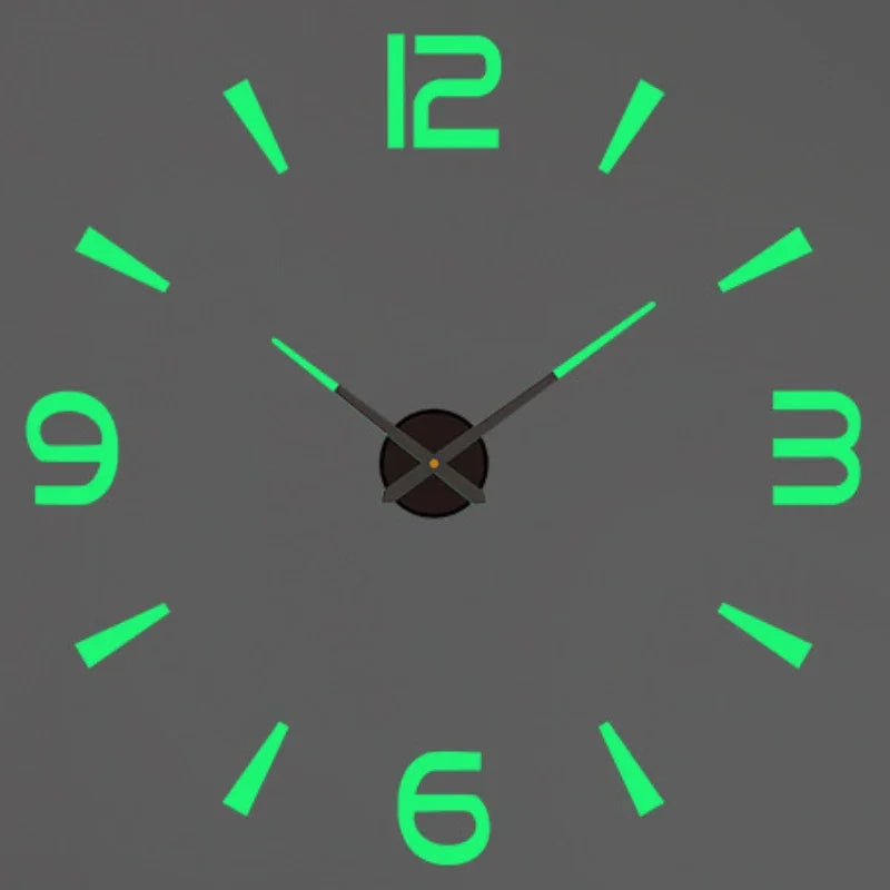 Large 3D Wall Clock Luminous Classic Wall Clocks
