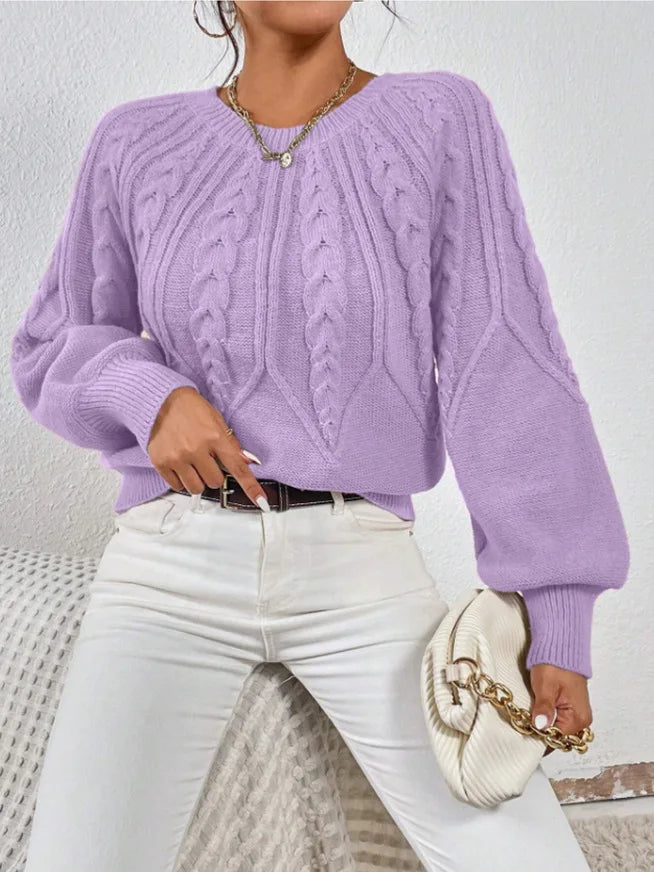 Elegant Casual Knitted Hoodie Thickened Warm Commuting Thread Sweater