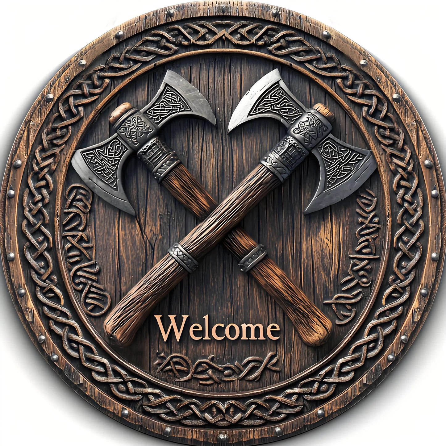 Viking Axes Welcome Sign Decor for Home