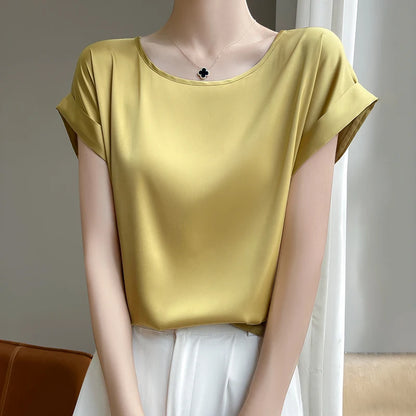 Silk Camisole Thin Vest Satin  Shirt