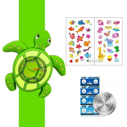 Slap Bracelet Clock Cartoon Kids Watches