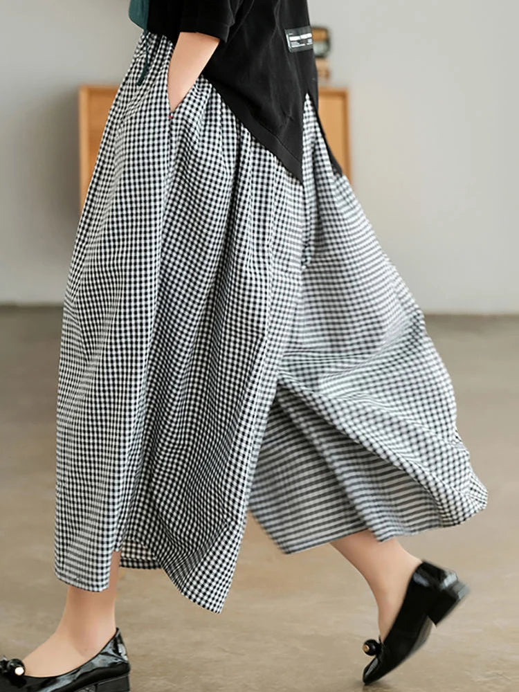Thin Cotton Linen Wide Leg Baggy Pants