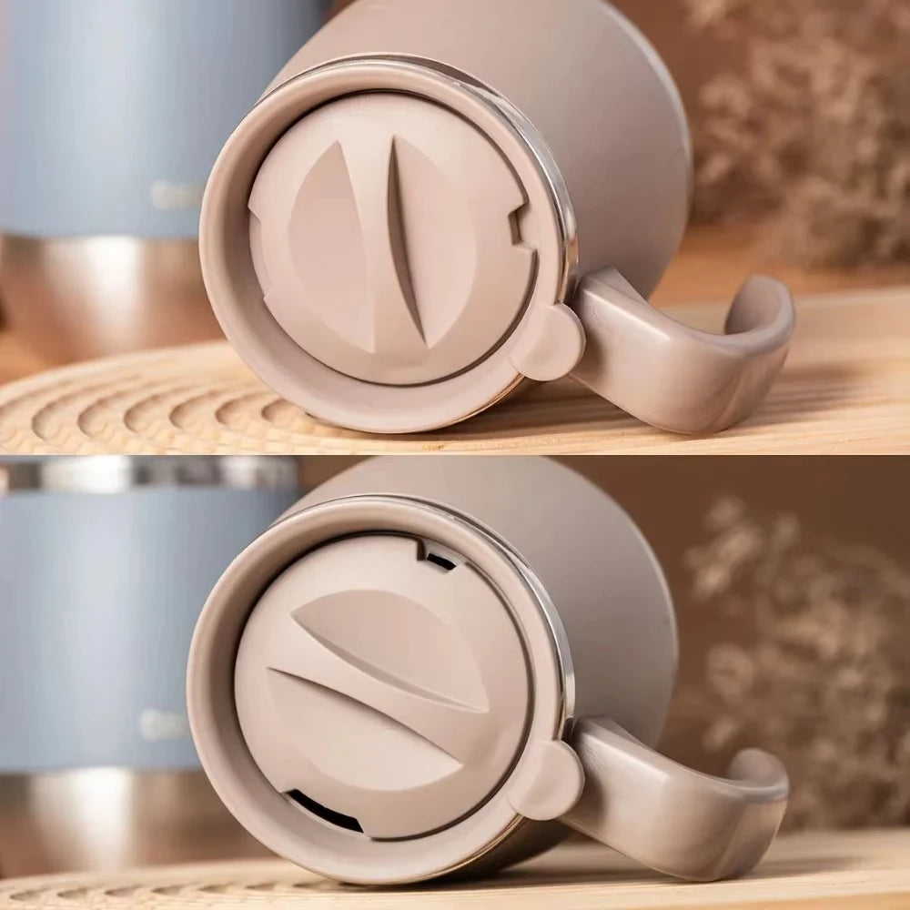 500ML Stainless Steel Coffee Cup with Lid Dual-Layer Vacuum Insulation