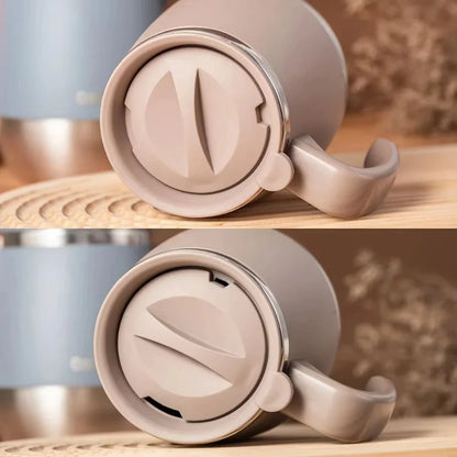 500ML Stainless Steel Coffee Cup with Lid Dual-Layer Vacuum Insulation
