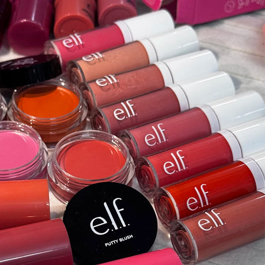 Elf Powder Blusher Series Lip Gloss Cream Blush Lips&Cheeks Dual-use Sheer for It Blush Tint Monochromatic Multi-Stick Makeup