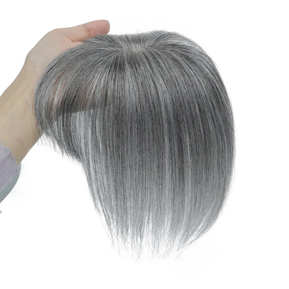 Real Human Hair Toppers Bangs 3D Hair Pieces with Thinning Hair Bangs