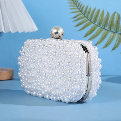 Handcrafted Pearl Evening High-End Versatile Hand-Held Bag