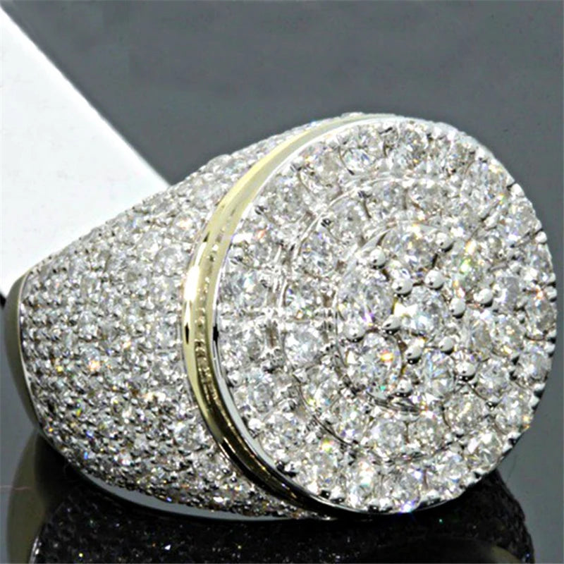 Milangirl Clear Cubic Zircon Luxurious Round Ring