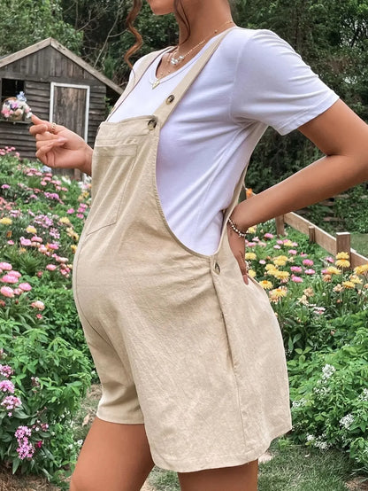 Maternity Jumpsuits Plus Size Pregnancy Overalls Cotton