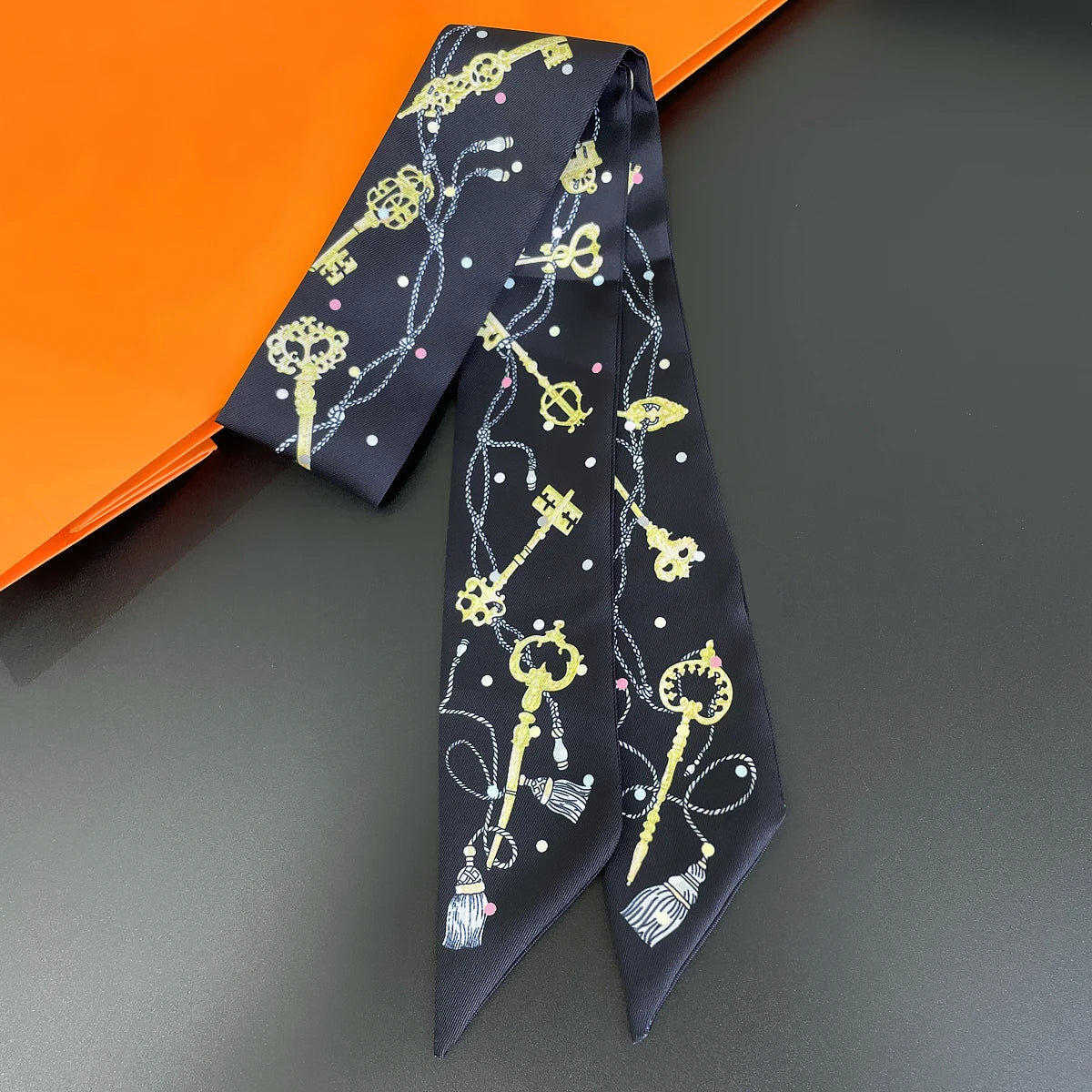 Zebra In Flowers Scarf Luxury Silk Scarf Hair Headband Foulard Skinny Scarves