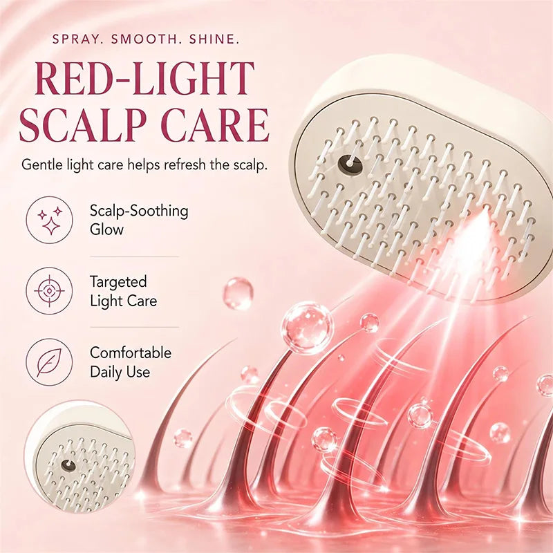 Multifunctional Spray Hair Brush Hydrating Hair Care Brush
