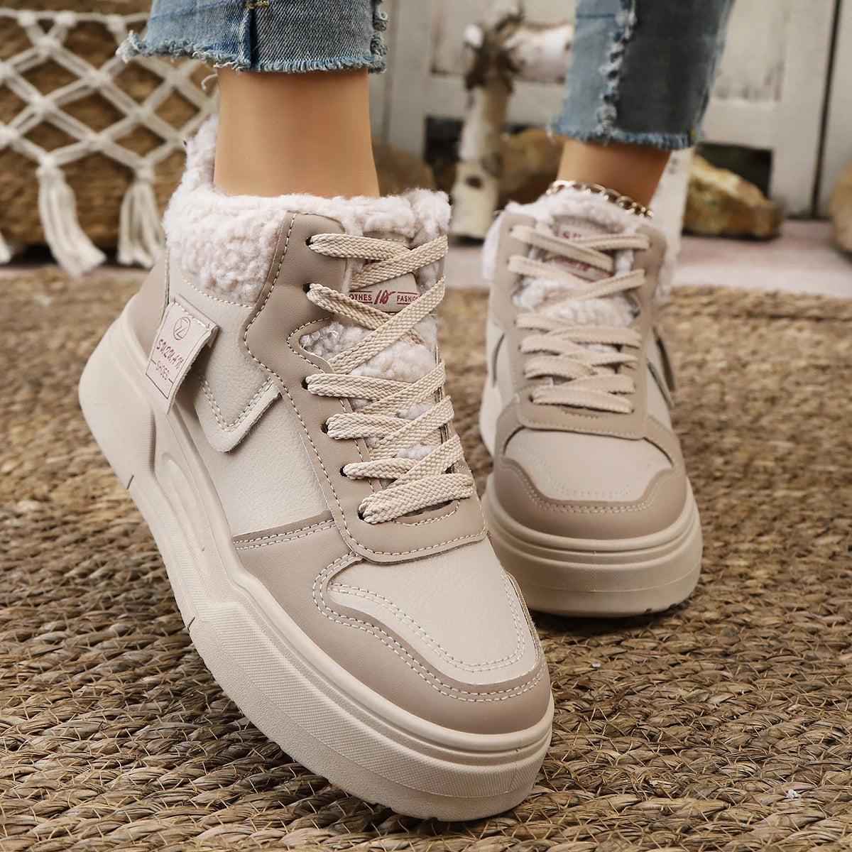 High Top Snow Boots Waterproof Cotton Sneakers