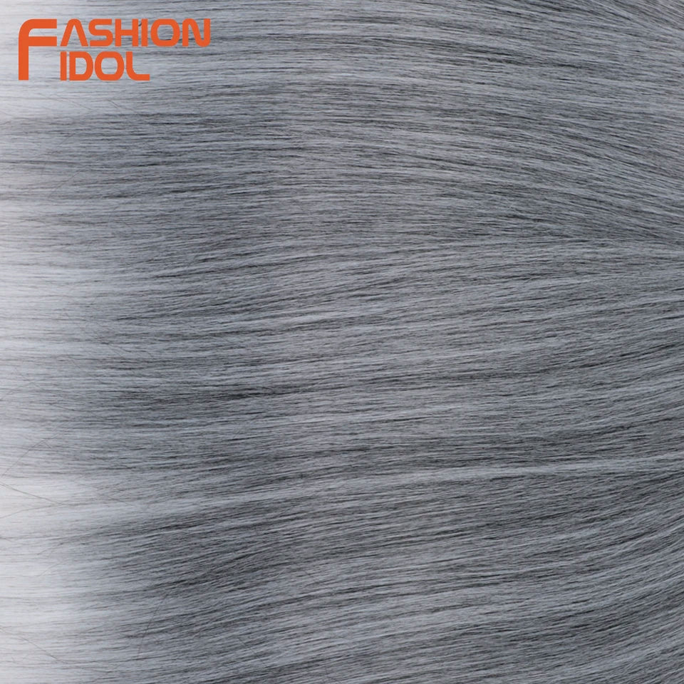 Ombre Silver Grey Crochet Hair Extensions