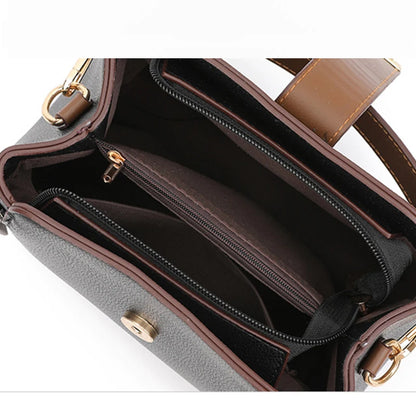 Small Bucket Shoulder Luxury Designer PU Leather Messenger Crossbody Bags