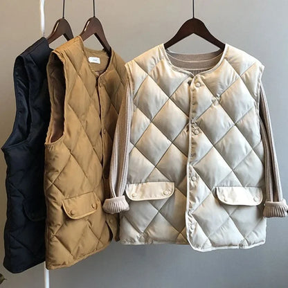 Cotton Sleeveless Loose Ultralight Portable Vest