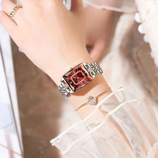 Luxury Rectangle Waterproof Quartz Watches