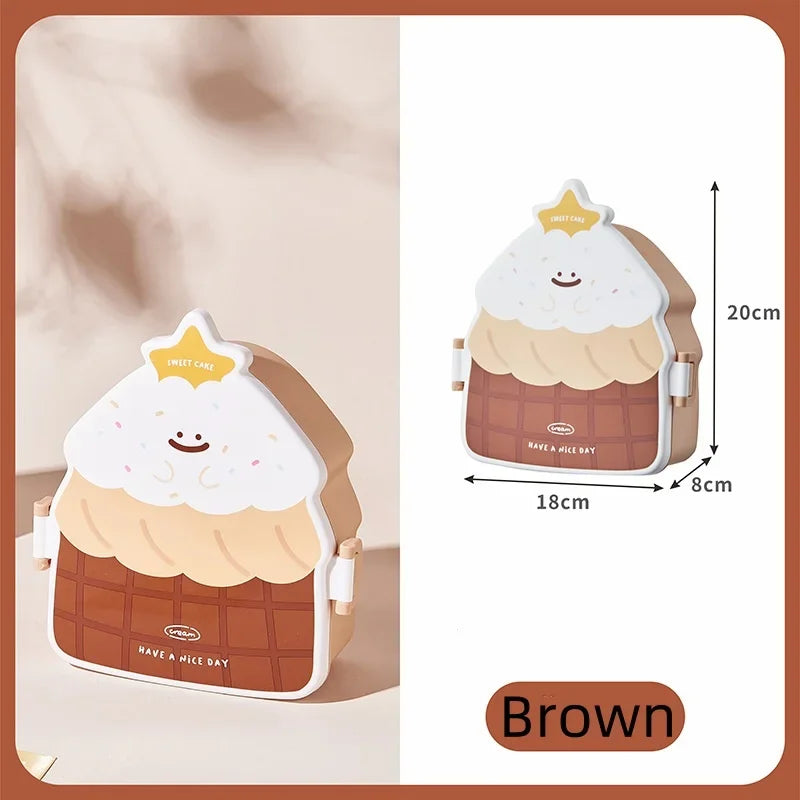 Cute Bear Lunch Box With Compartments Lunch Food Container
