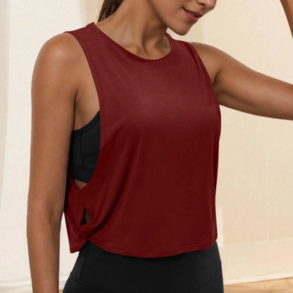 Sleeveless Yoga Tops Athletic Vest Workout Cool T-Shirt