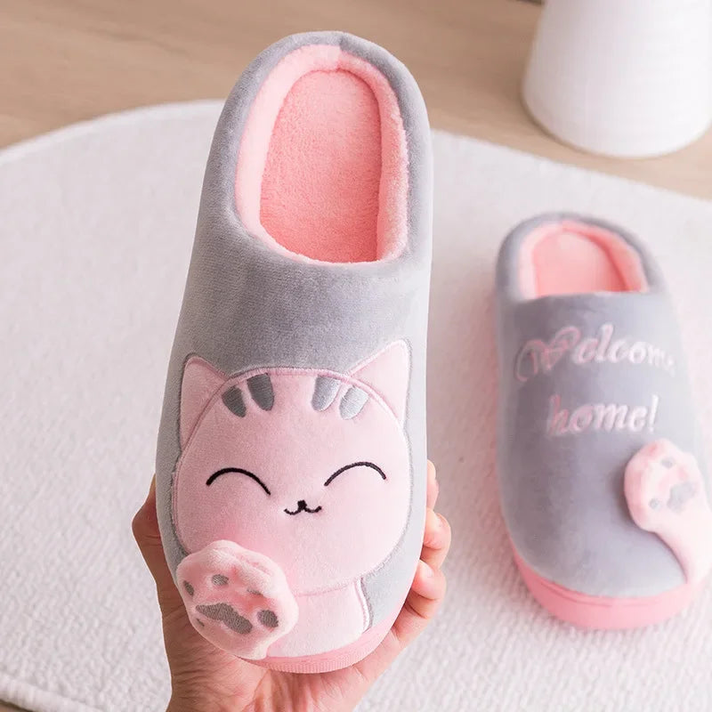 Cartoon Cat Soft Cotton Slippers