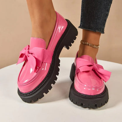 Plus Size Loafers British Style Platform Shoes