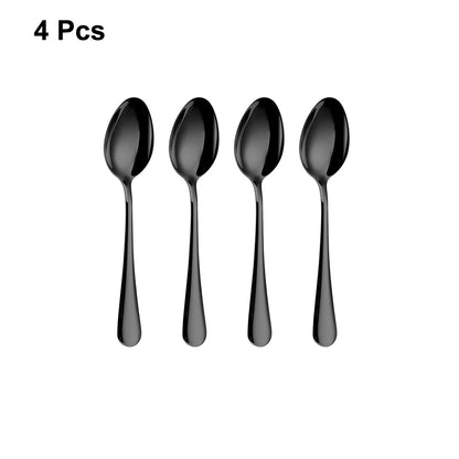 4/6/12 Pieces Gold Dessert Stirring Spoons Set