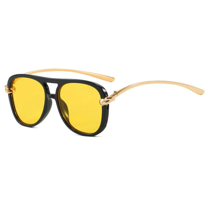 Vintage Knot Leg Oversize Square Cat Eye Sunglasses