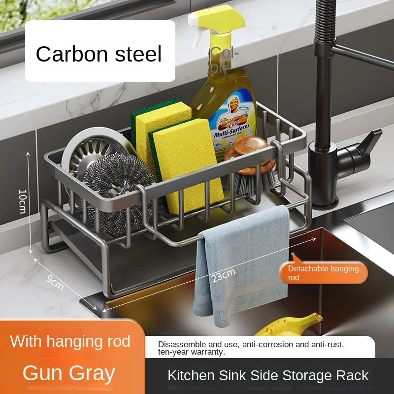 Stainless steel shelf sponge drain rack