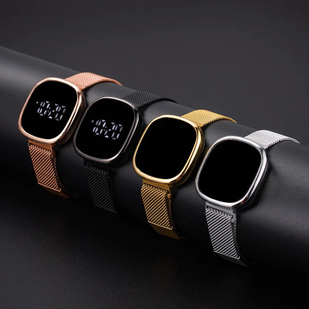 Steel LED Digital Electronic Wristwatch